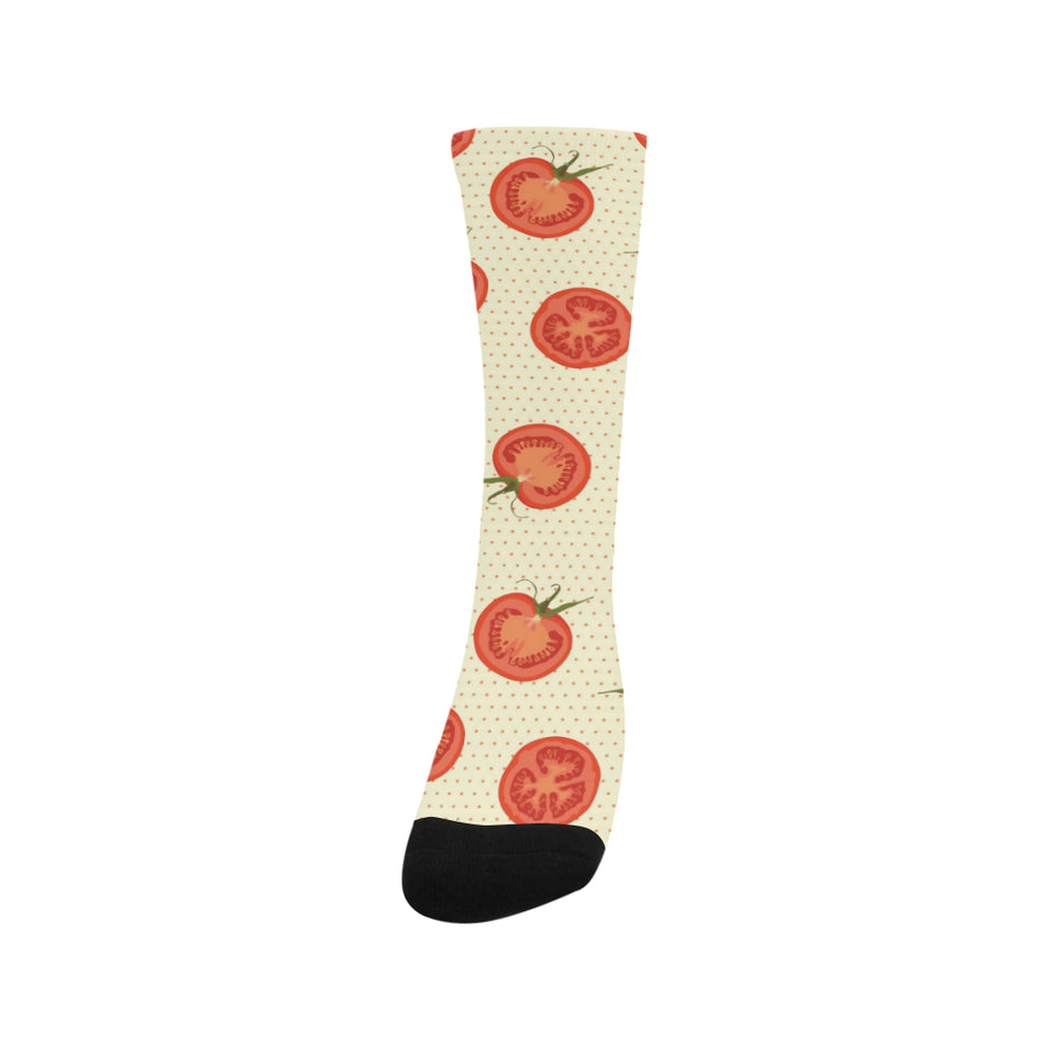 Tomato dot background Crew Socks