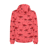 Ostrich Pattern Print Design 03 Men's Padded Hooded Jacket