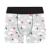 Airplane cloud grey background Men's All Over Print Boxer Briefs Men's Underwear