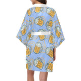 Beer pattern Women's Short Kimono Robe