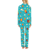 Hot Air Balloon Sky Pattern Women's Long Pajama Set