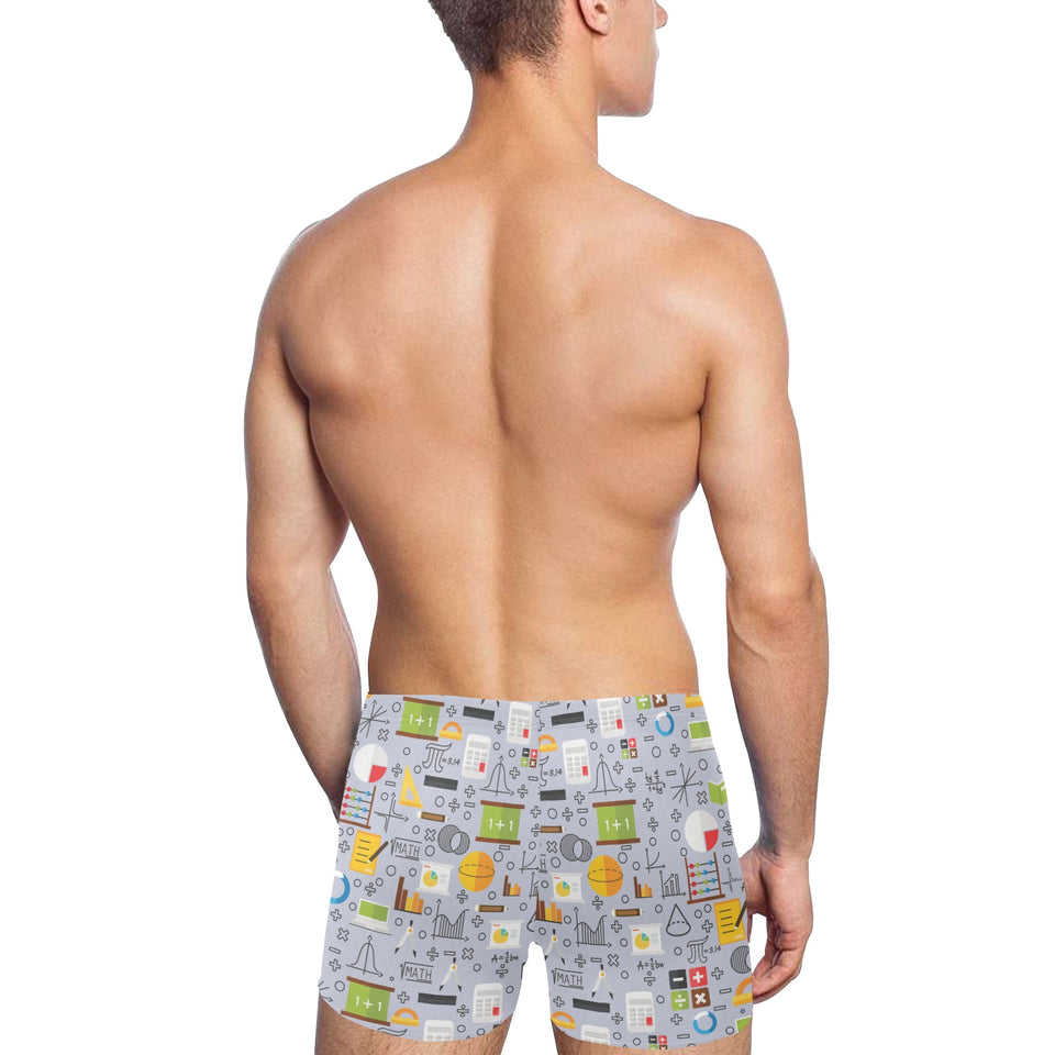Math Pattern Print Design 04 Men's Swimming Trunks