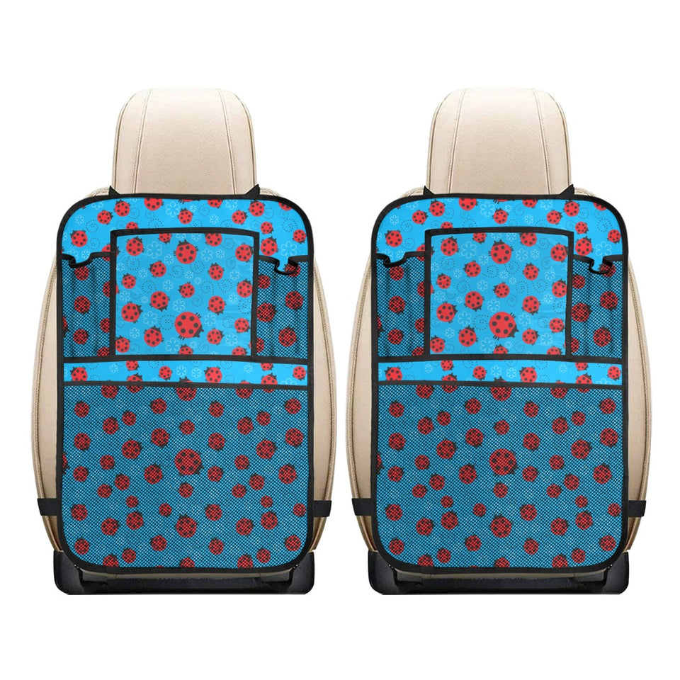 Ladybug Pattern Print Design 02 Car Seat Back Organizer