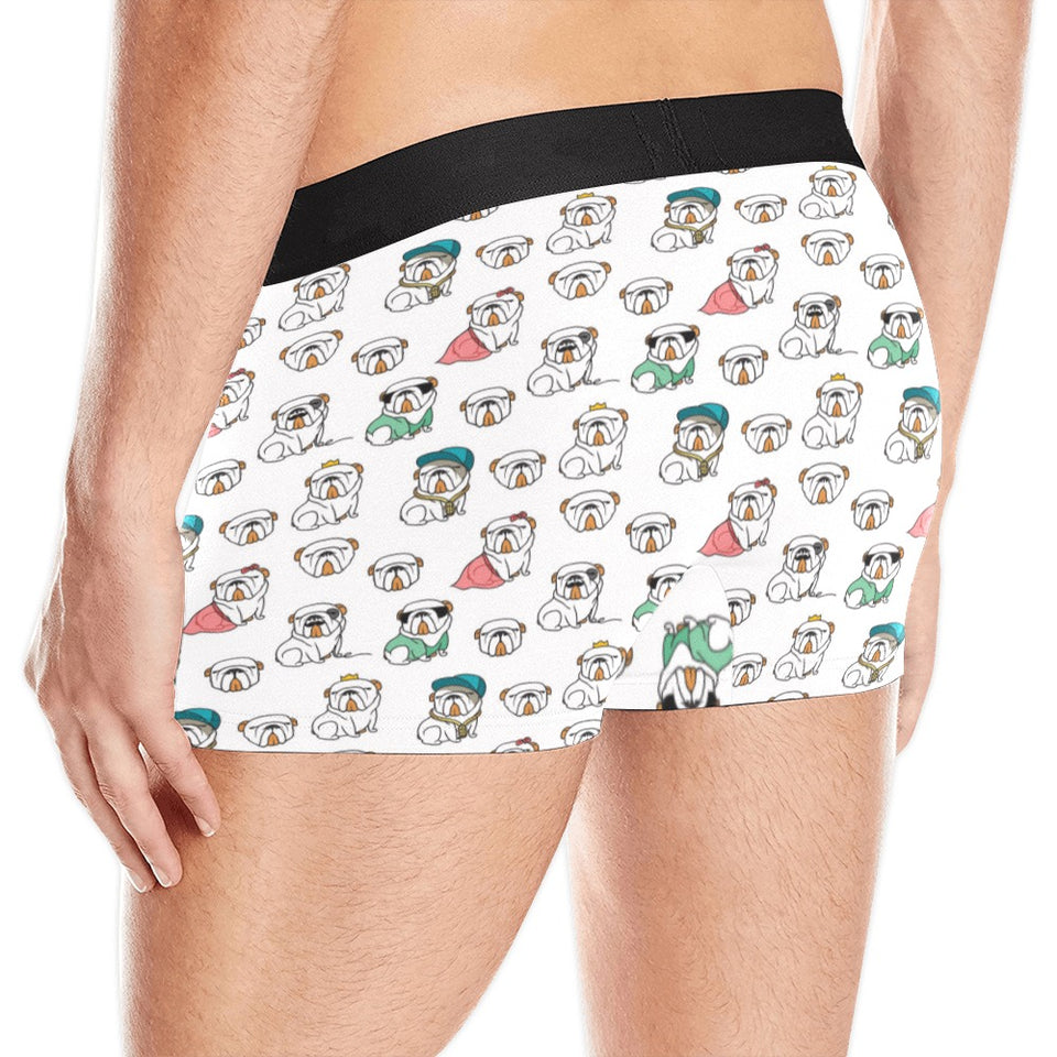 English Bulldog Pattern Print Design 03 Men's All Over Print Boxer Briefs Men's Underwear