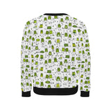 Sketch funny frog pattern Men's Crew Neck Sweatshirt