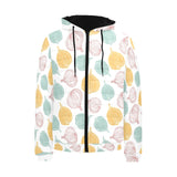 colorful onions white background Men's Padded Hooded Jacket