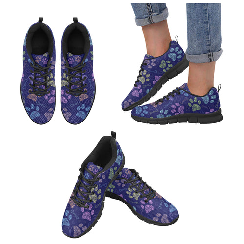 Dog Paws Pattern Print Design 02 Women's Sneaker Shoes