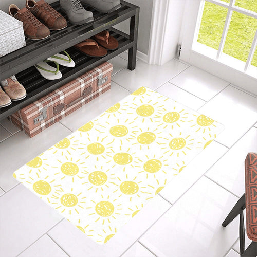 hand drawn sun pattern Doormat