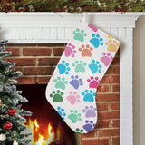 Dog Paws Pattern Print Design 01 Christmas Stocking