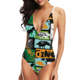 dinosaurs print pattern Women's One-Piece Swimsuit