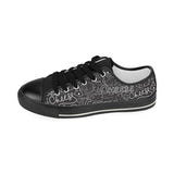 Handwritten cheese pattern Kids' Boys' Girls' Low Top Canvas Shoes Black