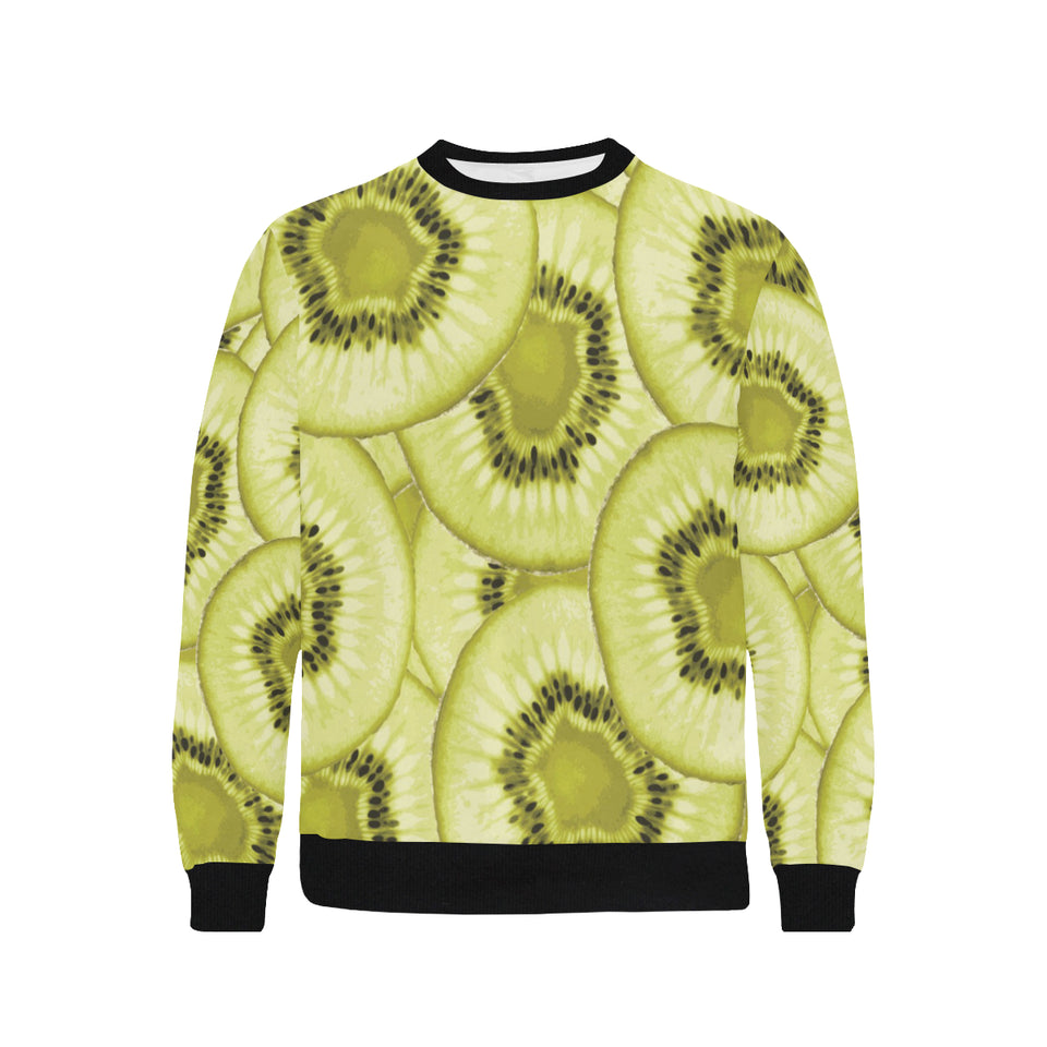 Sliced kiwi pattern Men's Crew Neck Sweatshirt