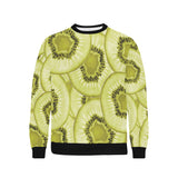 Sliced kiwi pattern Men's Crew Neck Sweatshirt