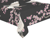 Japanese crane pink sakura pattern Tablecloth