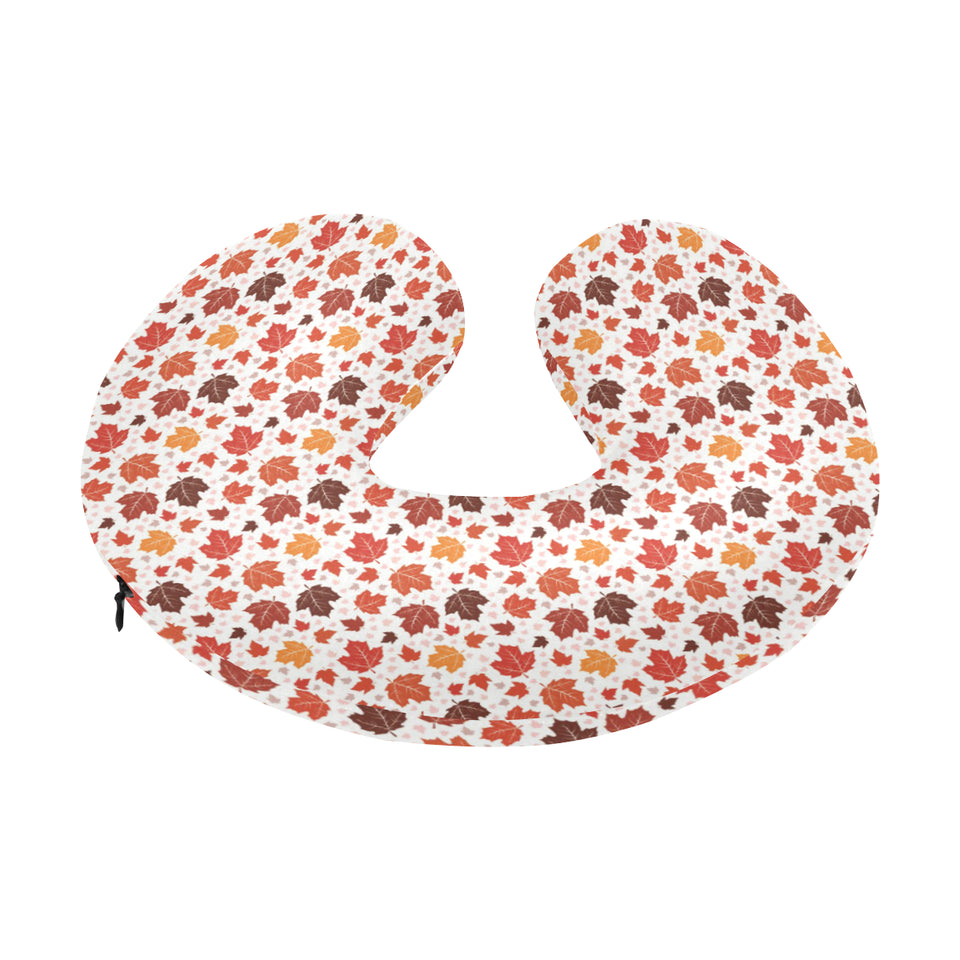 Colorful Maple Leaf pattern U-Shaped Travel Neck Pillow