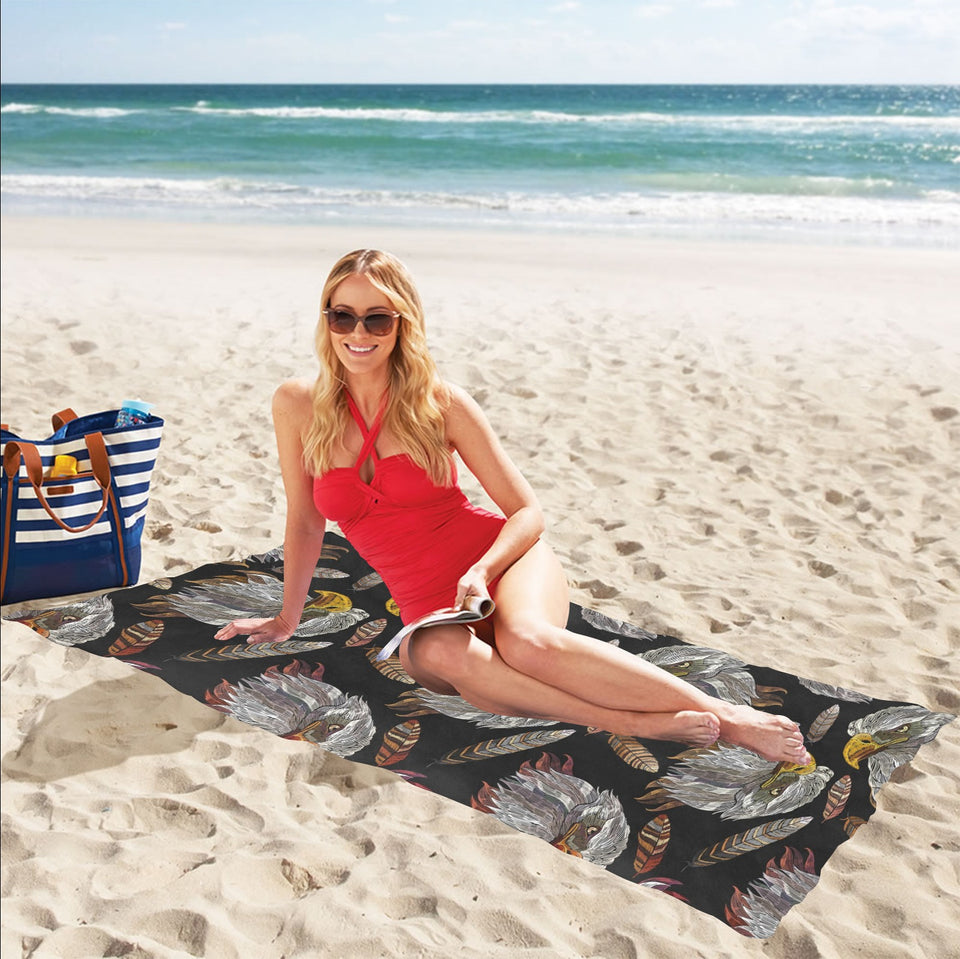 Eagle Pattern Print Design 05 Beach Towel