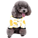 French fries white paper box pattern All Over Print Pet Dog Round Neck Fuzzy Shirt
