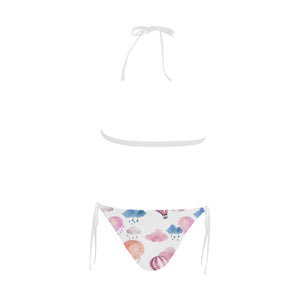 Watercolor air balloon cloud pattern Sexy Bikinis Two-Piece Swimsuits