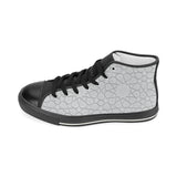 arabic star pattern Men's High Top Canvas Shoes Black