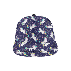 Hand drawn cute unicorn star planet All Over Print Snapback Cap