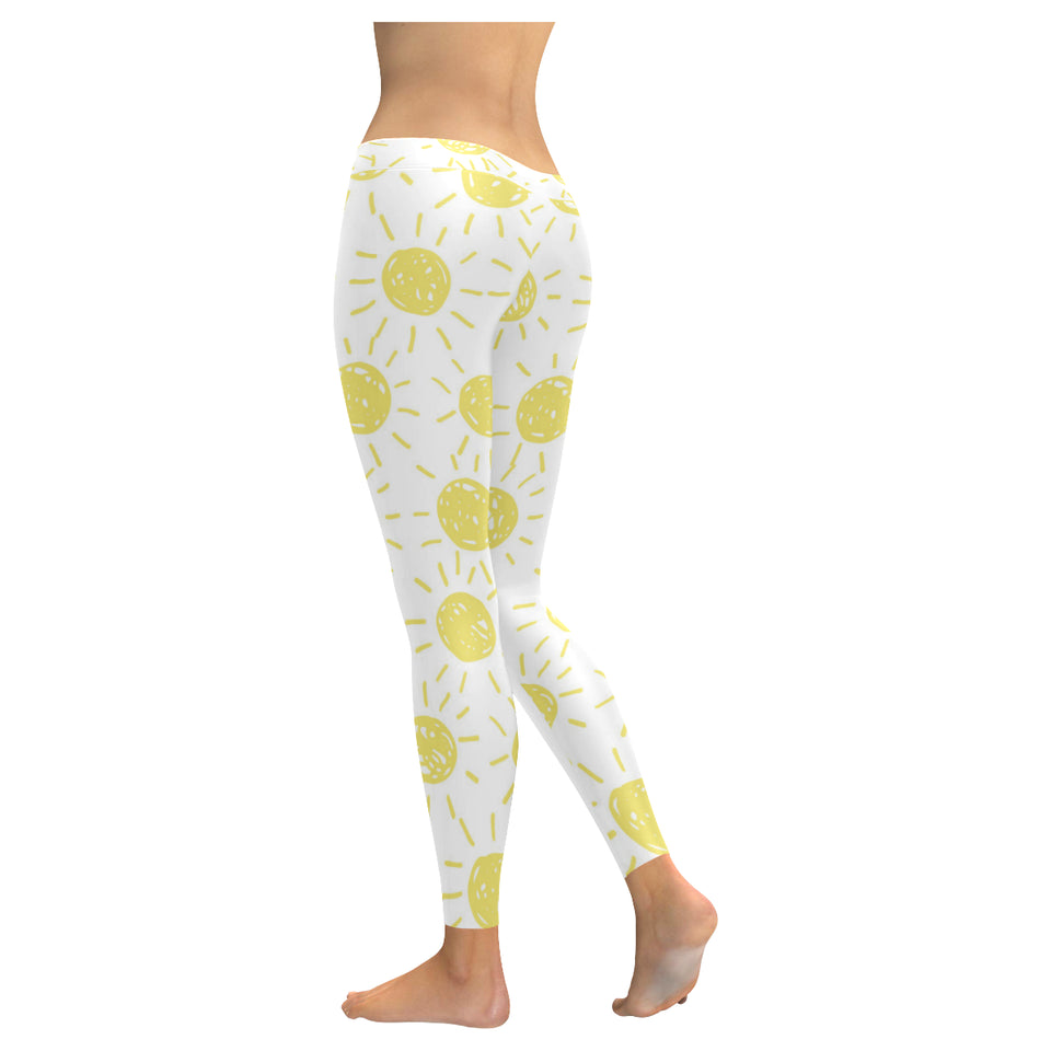 hand drawn sun pattern Women's Legging Fulfilled In US