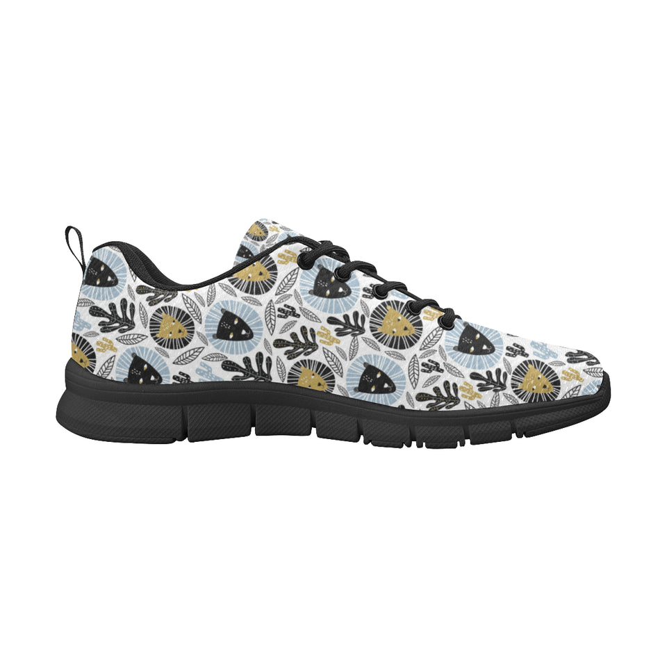 Lion Pattern Print Design 05 Men's Breathable Sneakers ( Model 055)