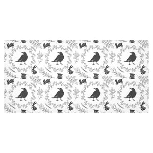 Crows floral wreath rabbit pattern Tablecloth