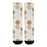 Gold Texture mushroom pattern Crew Socks