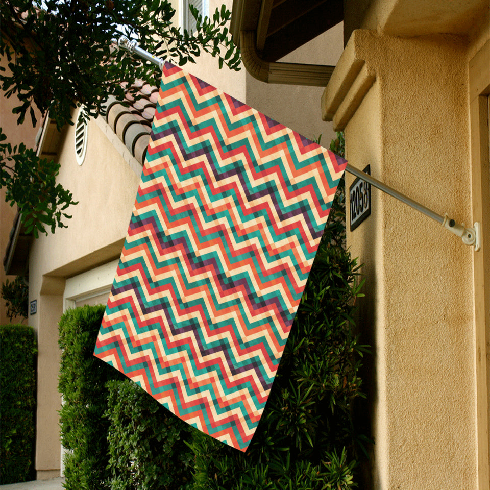 zigzag chevron colorful pattern House Flag Garden Flag