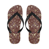 Coffee bean flower pattern Unisex Flip Flops