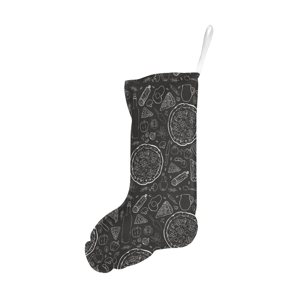 Pizza pattern Christmas Stocking