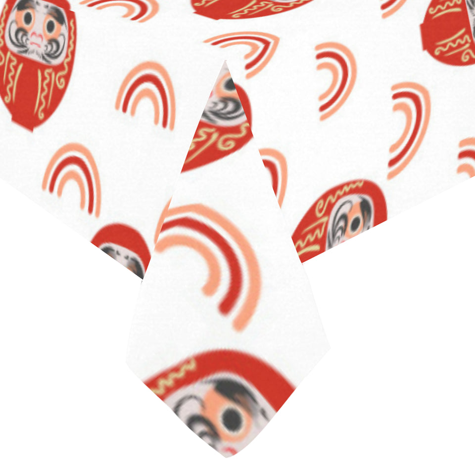 Daruma japanese wooden doll design pattern Tablecloth