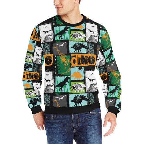 dinosaurs print pattern Men's Crew Neck Sweatshirt