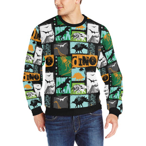 dinosaurs print pattern Men's Crew Neck Sweatshirt