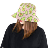 Avocado heart pink background Unisex Bucket Hat