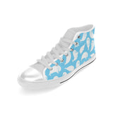 Cute white sea lion seals pattern Men's High Top Canvas Shoes White
