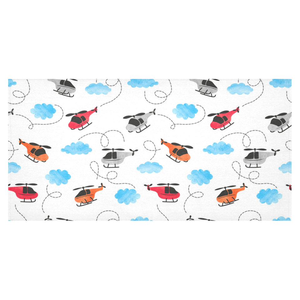 Watercolor helicopter cloud pattern Tablecloth