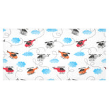 Watercolor helicopter cloud pattern Tablecloth