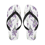 lavender flower design pattern Unisex Flip Flops