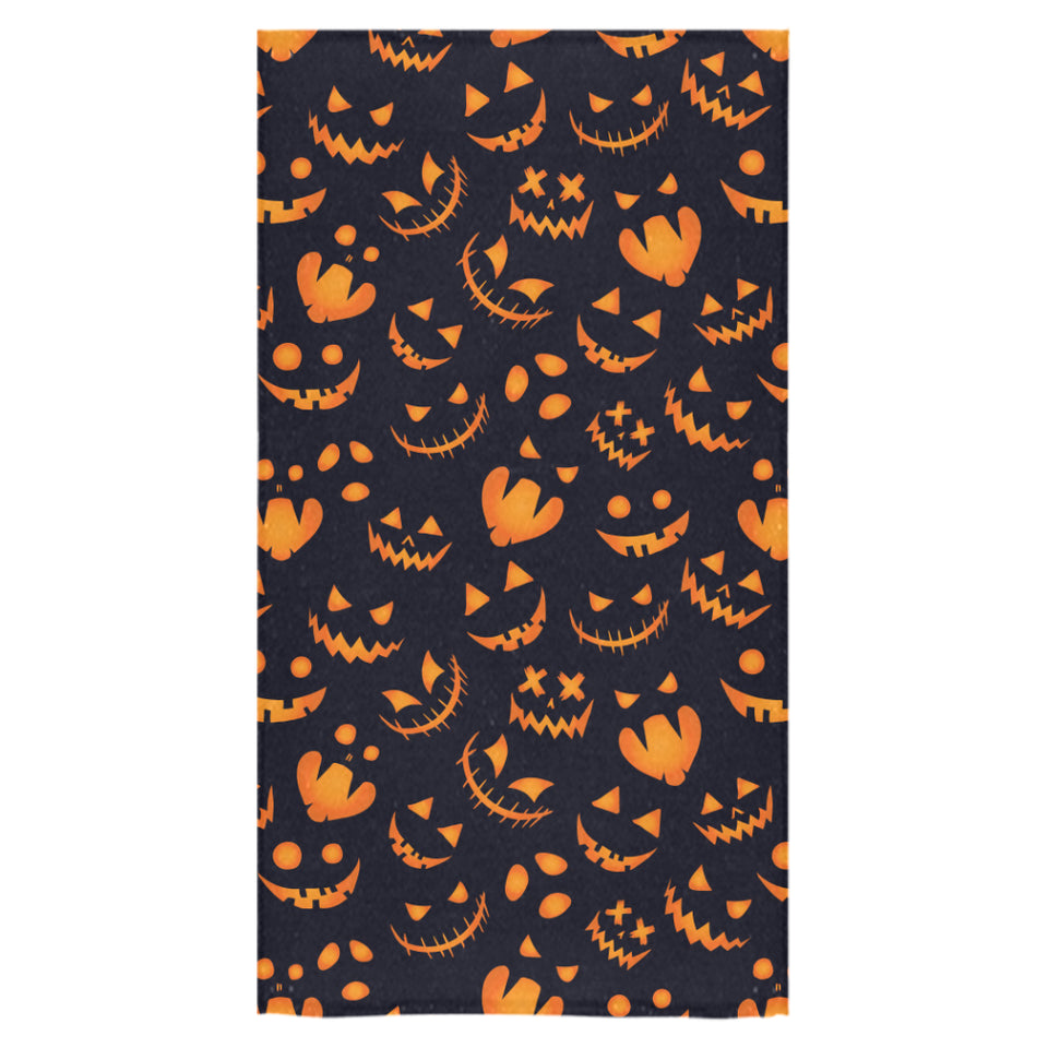 Halloween pattern Pumpkin background Bath Towel