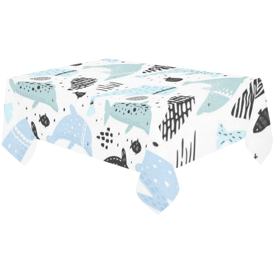 Cute dolphins Childish Style pattern Tablecloth