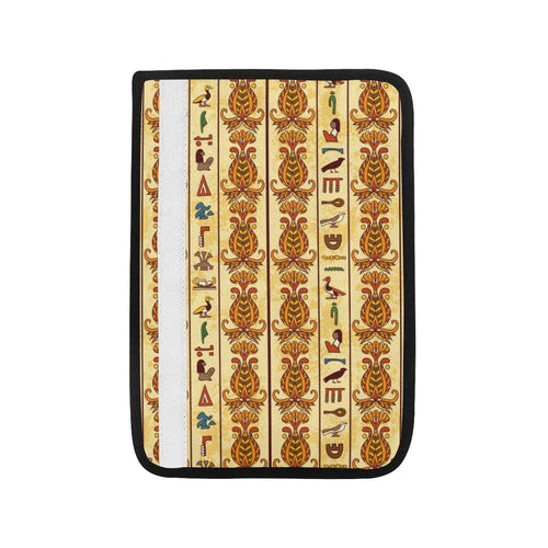 Egypt Hieroglyphics Pattern Print Design 04 Car Seat Belt Cover