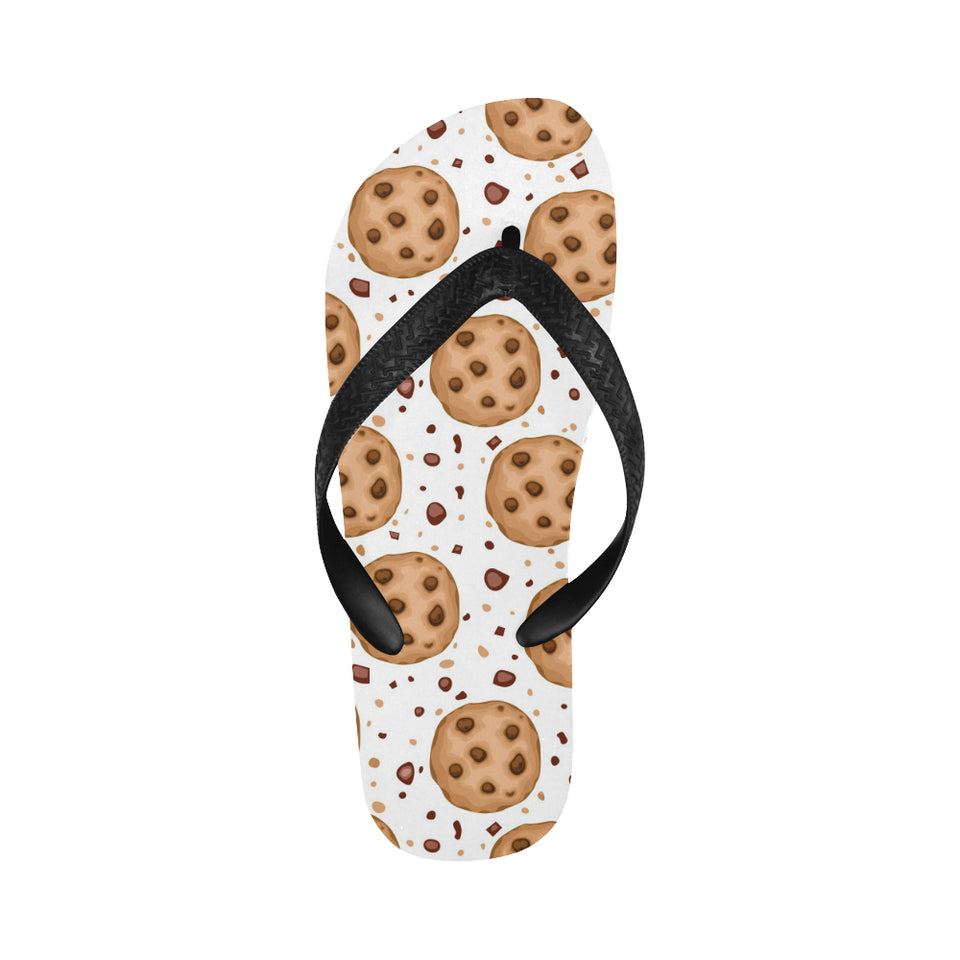 chocolate chip cookie pattern Unisex Flip Flops