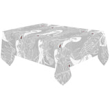 white swan gray background Tablecloth