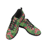 Watermelons tropical palm leaves pattern backgroun Men's Sneaker Shoes