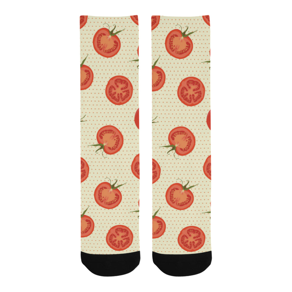 Tomato dot background Crew Socks