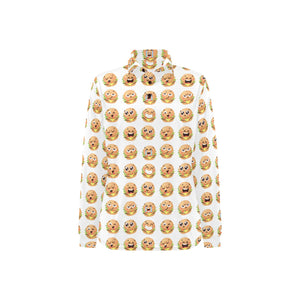 Hamburger Pattern Print Design 04 Women's Long Sleeve Polo Shirt