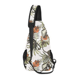 Monkey red hibiscus flower palm leaves floral patt All Over Print Chest Bag
