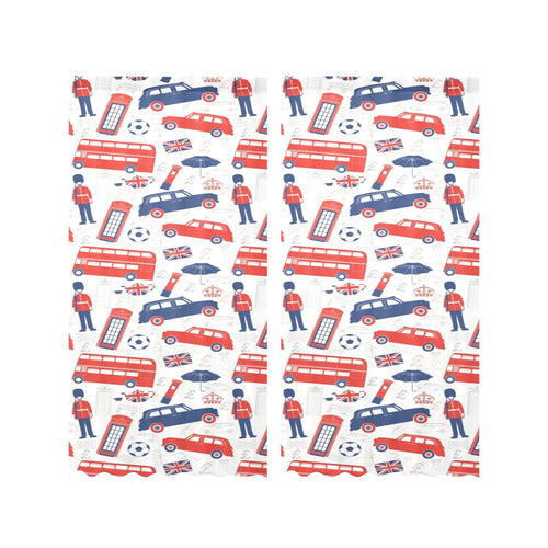 British Pattern Print Design 03 Gauze Curtain