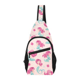 Cute little mermaid pattern All Over Print Chest Bag